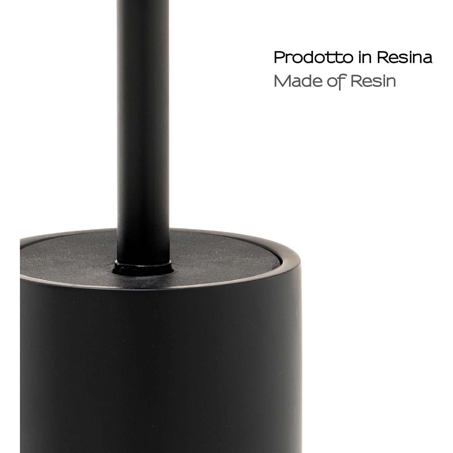 GEDY - Portascopino bagno Brenda Nero matt - h36,2 x diametro 9,5 cm